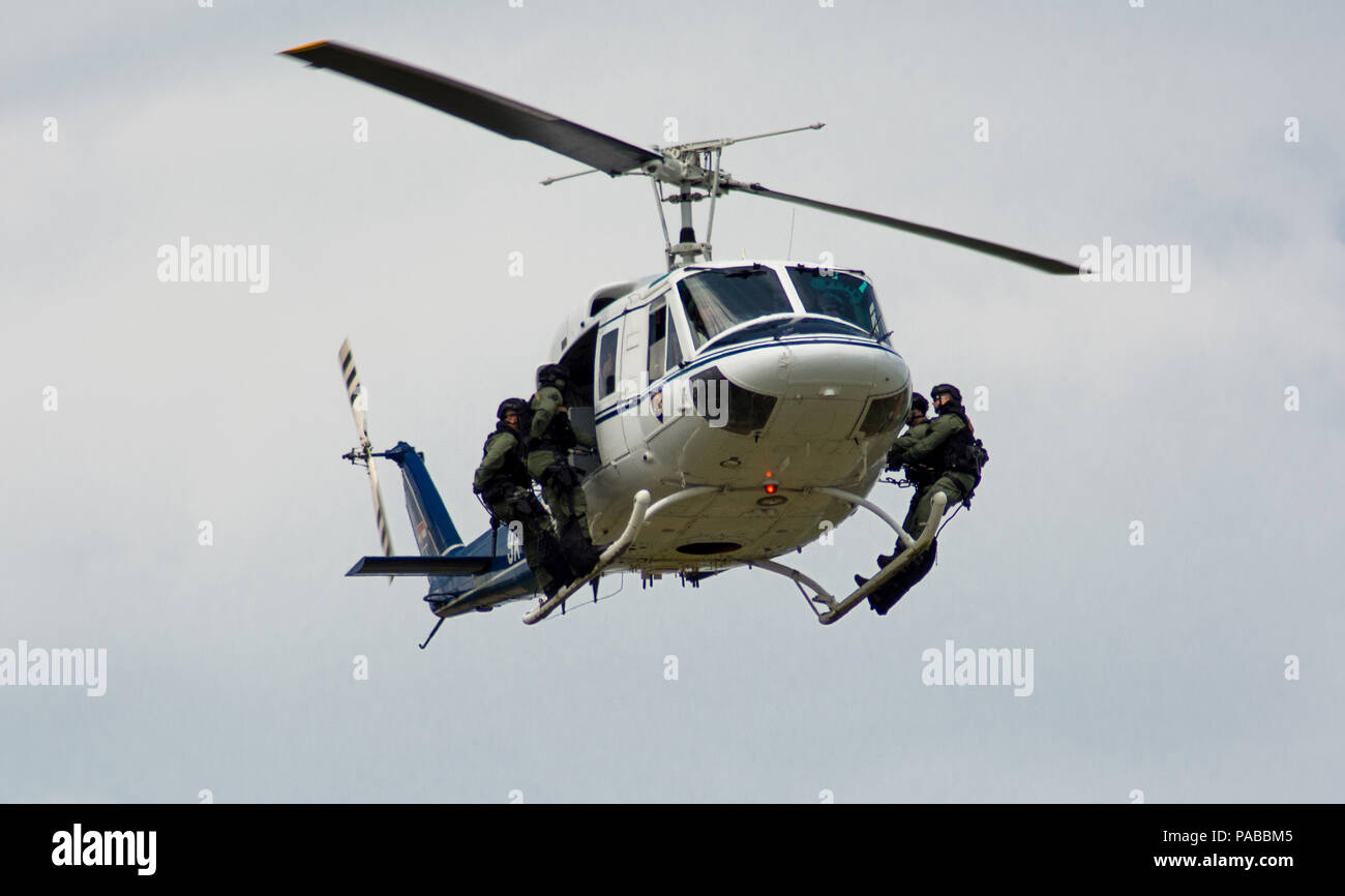 Croatian police helicopter AB 212 Stock Photo