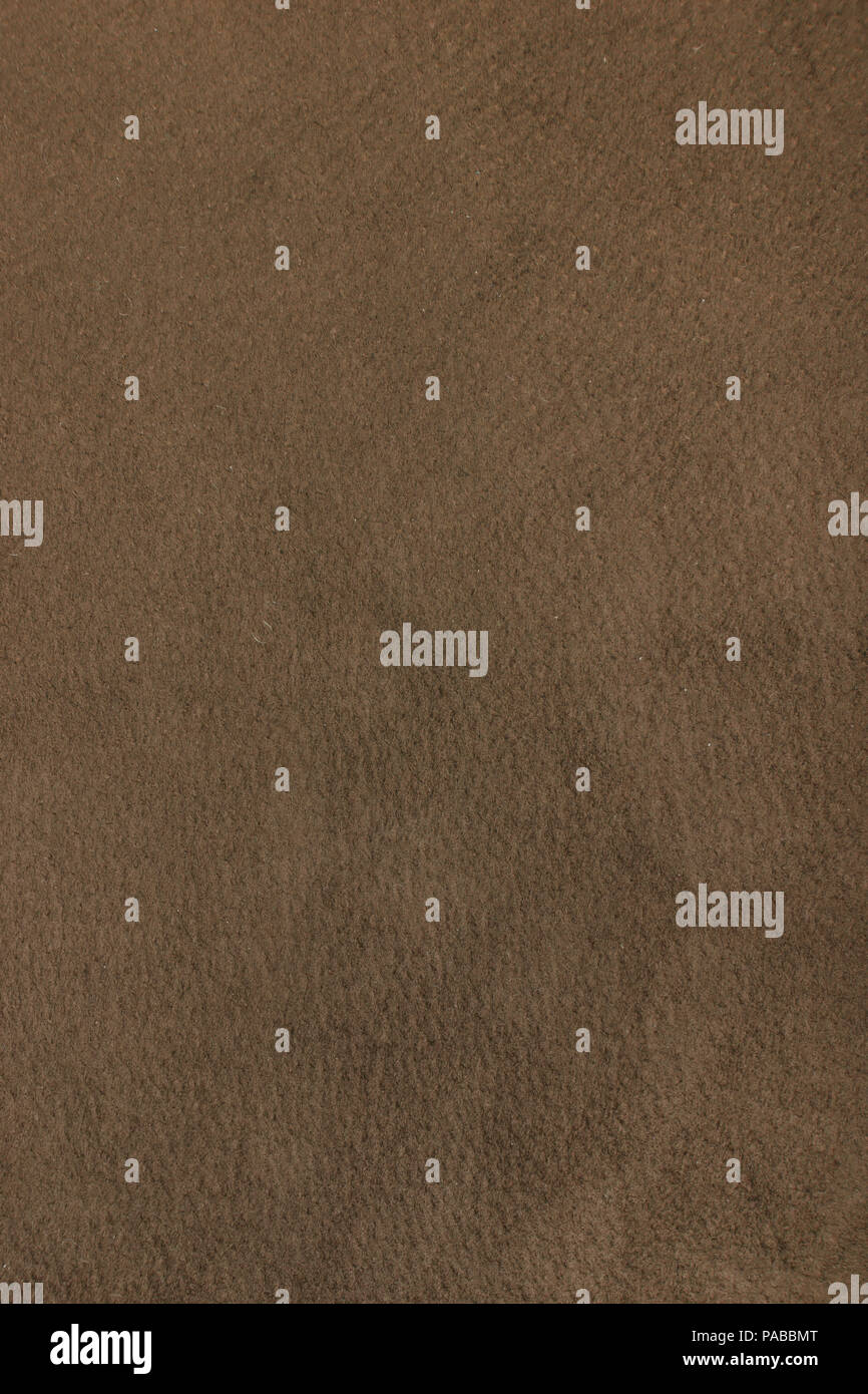 Brown suede leather texture closeup; Stock Photo