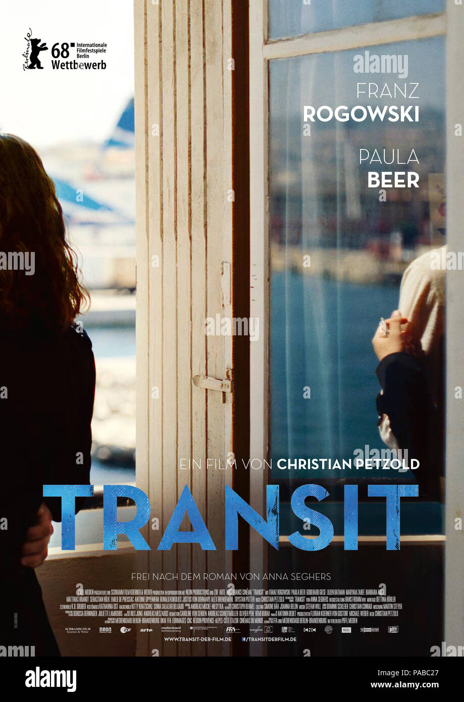 RELEASE DATE: October 11, 2018 TITLE: Transit STUDIO: Imagine Films DIRECTOR: Christian Petzold PLOT: When a man flees France after the Nazi invasion, he assumes the identity of a dead author whose papers he possesses. Stuck in Marseilles, he meets a young woman desperate to find her missing husband, the very man he's impersonating. STARRING: Poster art. (Credit Image: © Imagine Films/Entertainment Pictures) Stock Photo