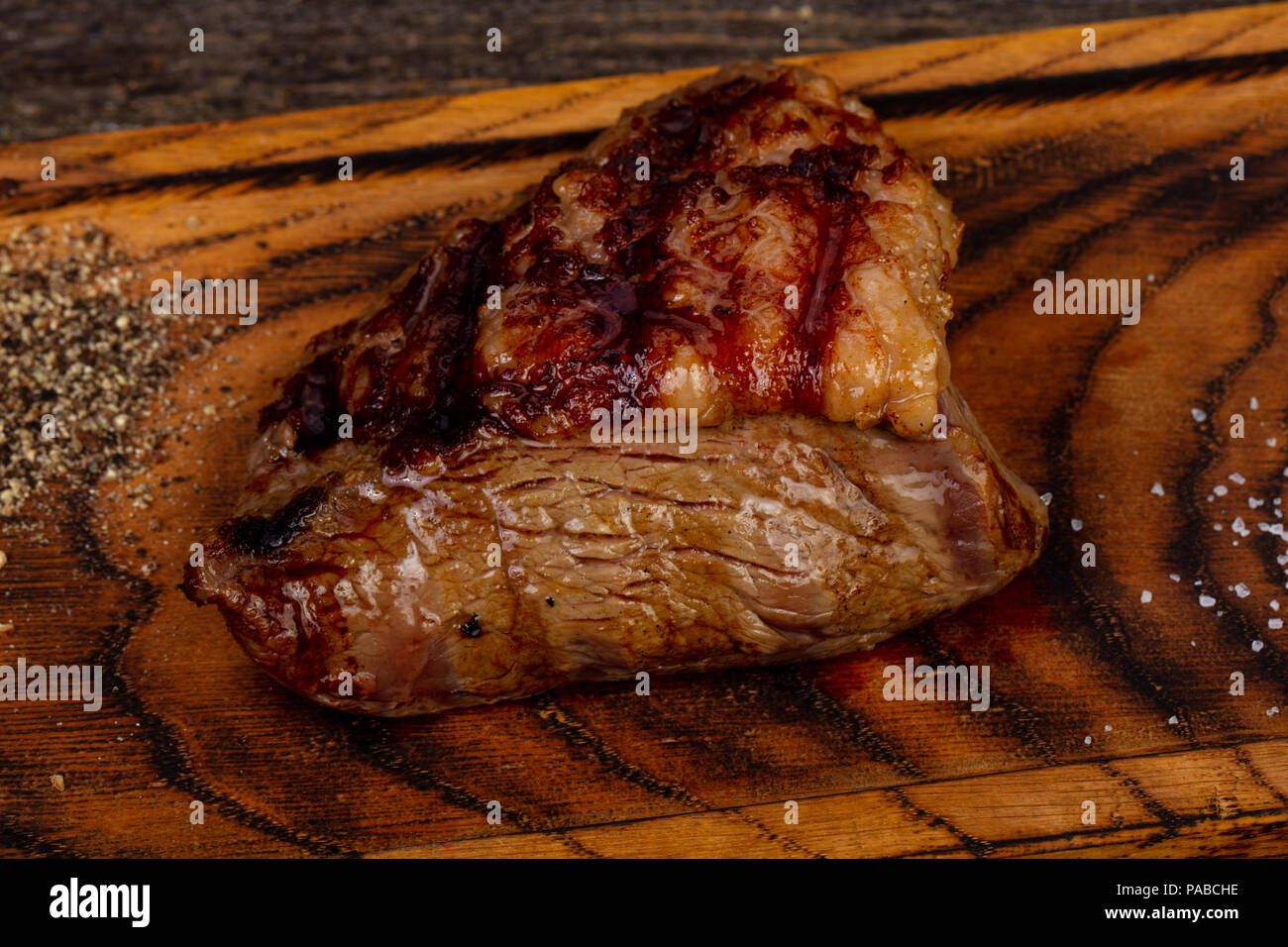 Grilled Beef steak Picanha Black Angus Stock Photo Alamy