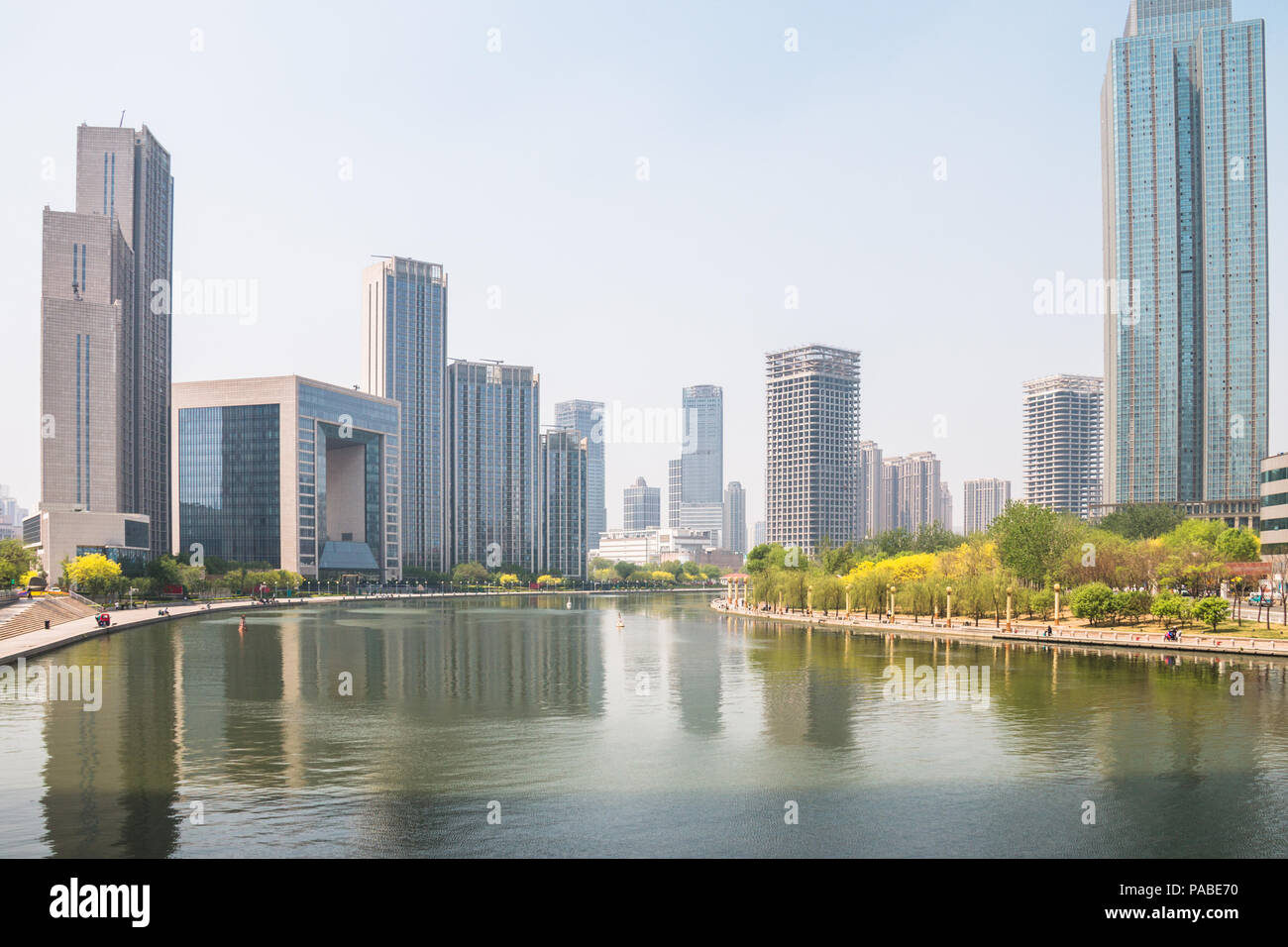Cityscape of Tianjin, China Stock Photo