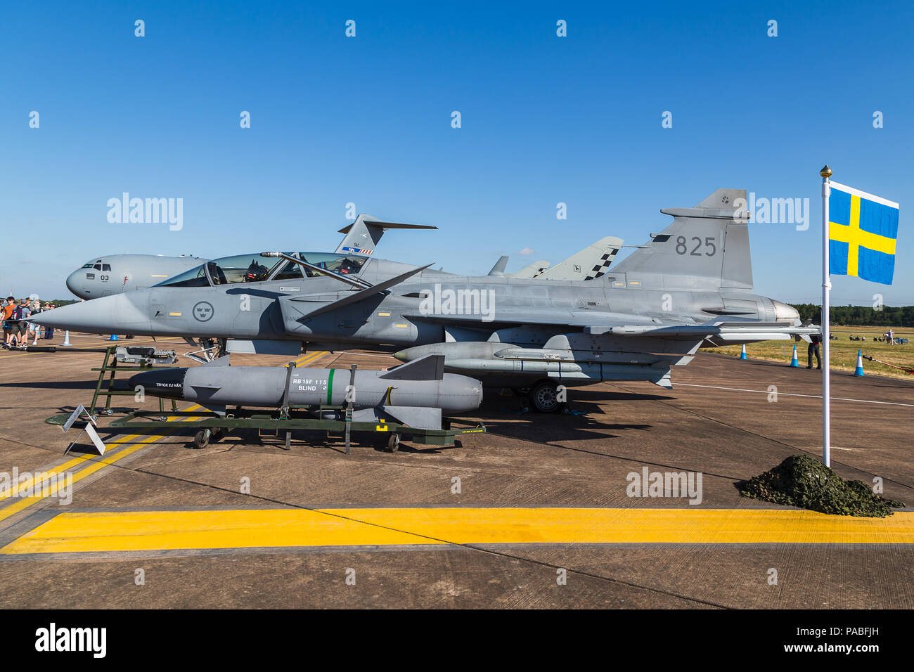 Air Force Gripen pictured at the 2018 International Tattoo at RAF Fairford in Gloucestershire Stock Photo - Alamy
