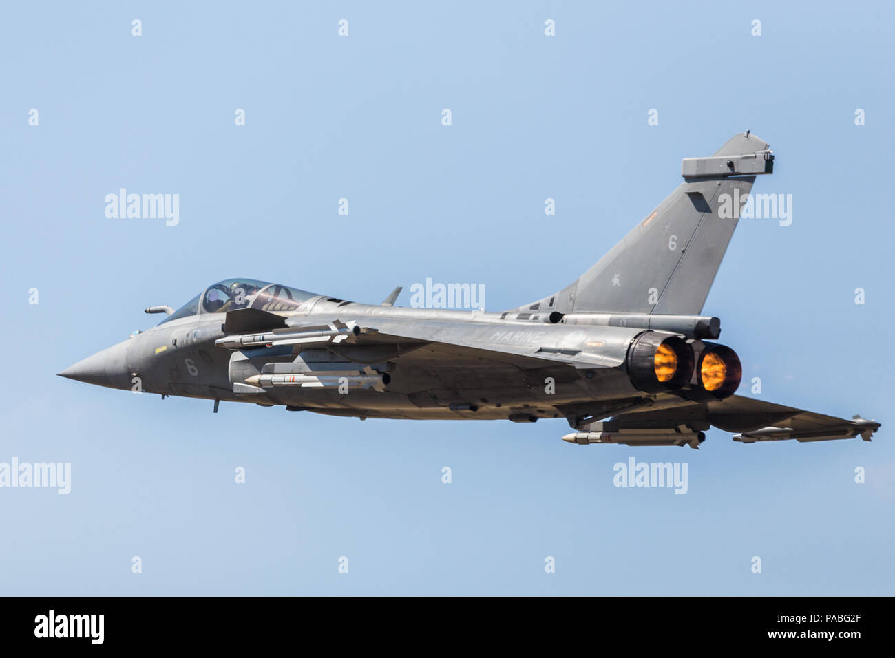 French Navy Rafale M pictured at the 2018 Royal International Air Tattoo at RAF Fairford in Gloucestershire. Stock Photo
