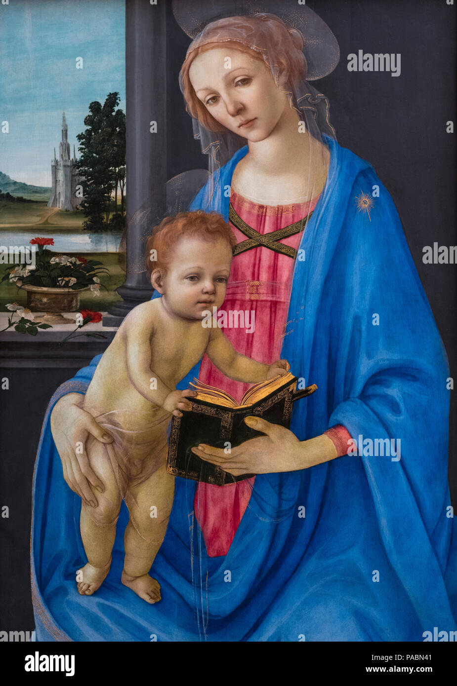 FILIPPINO LIPPI (1457-1504)  MADONNA & CHILD (1457/1480) GEMALDEGALERIE     KULTURFORUM      BERLIN GERMANY Stock Photo