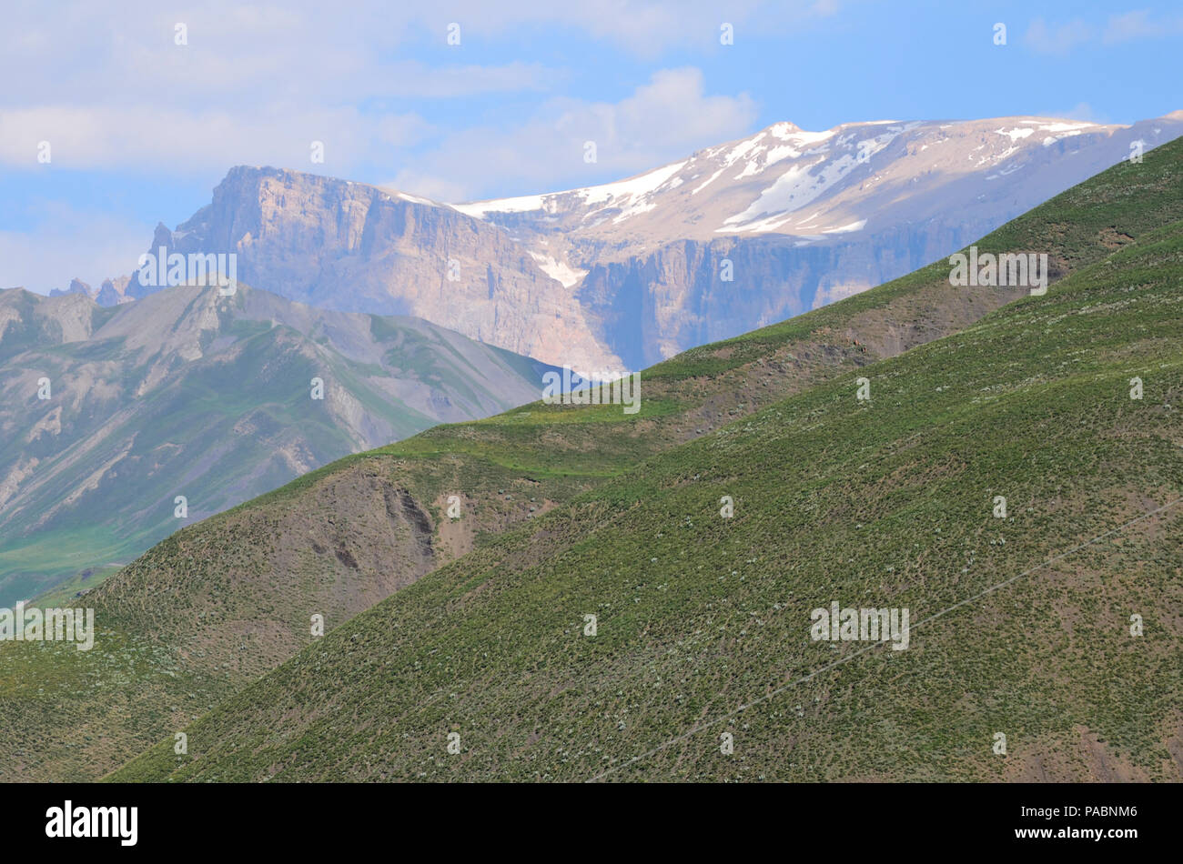 Mountains from the Greater Caucasus range in Shahdag National Park, Azerbaijan Stock Photo