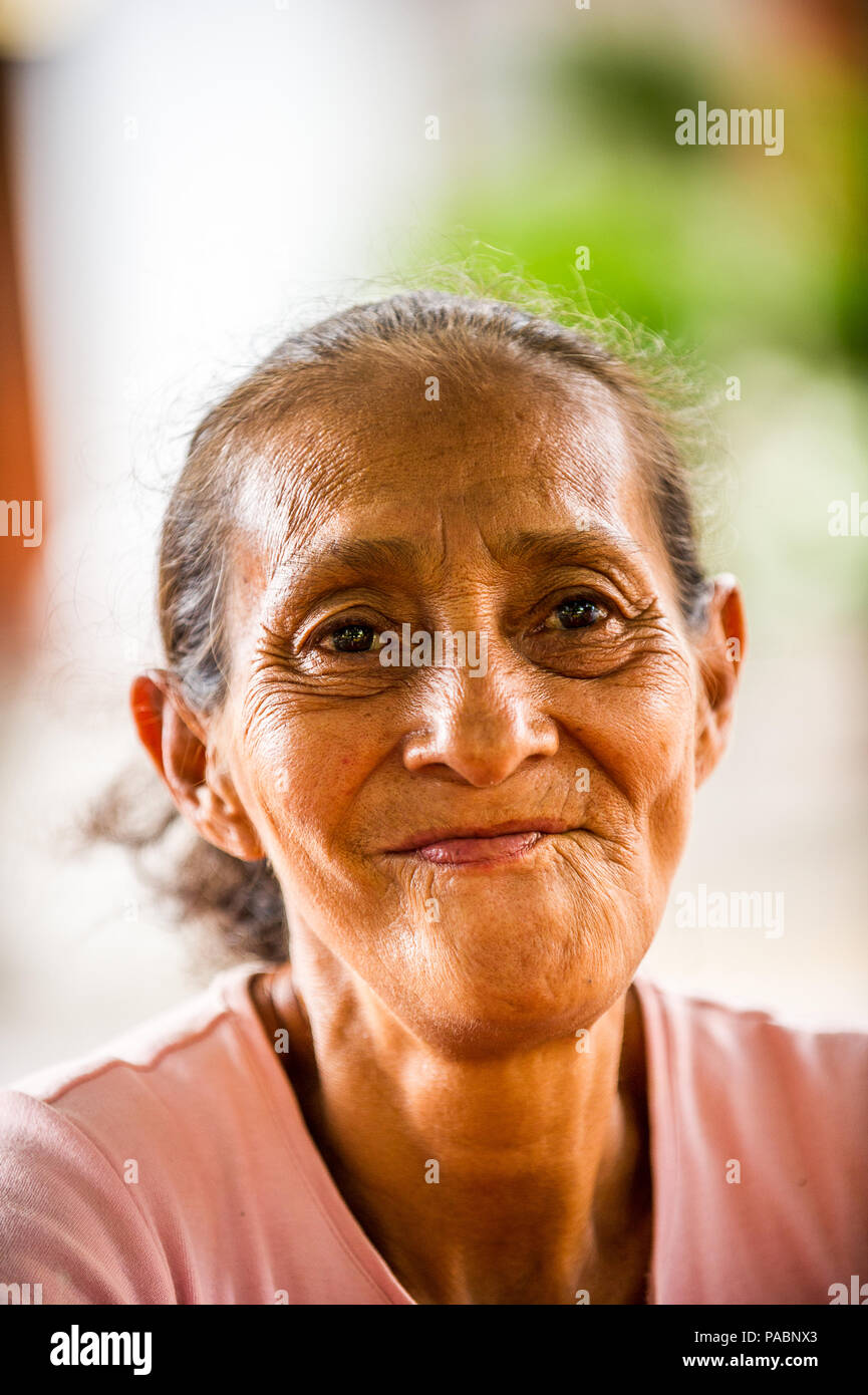 MANAGUA, NICARAGUA - JAN 6, 2012: Unidentified Nicaraguan woman ...