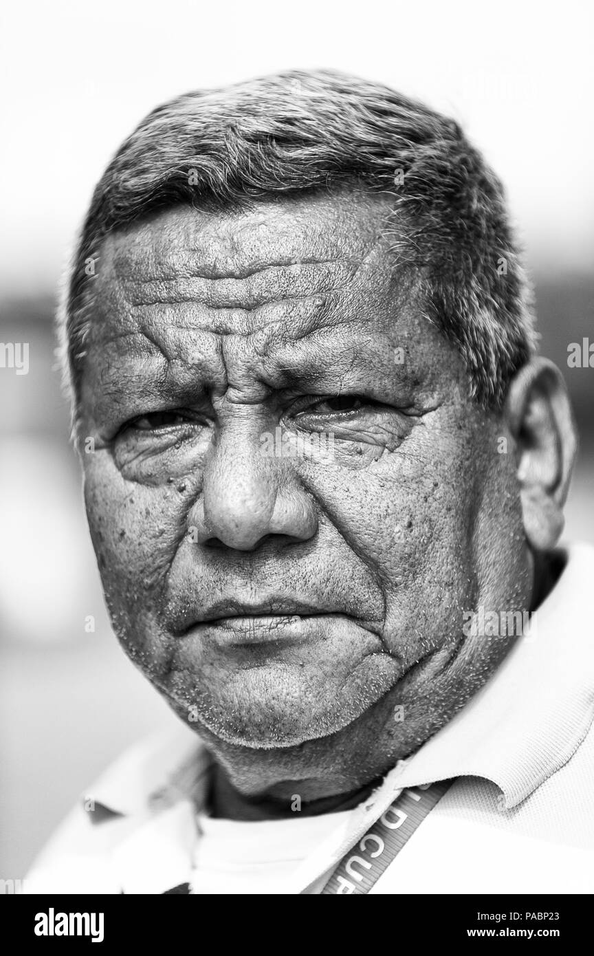 SAN JOSE, COSTA RICA - JAN 6, 2012: Unidentified Costa Rican serious man. 65.8% of Costa Rican people belong to the White (Castizo) ethnic group Stock Photo