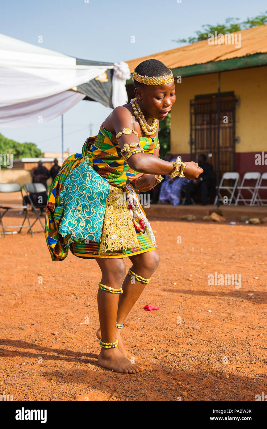 GHANA MARCH 3, 2012 Unindentified Ghanaian girl in national colors