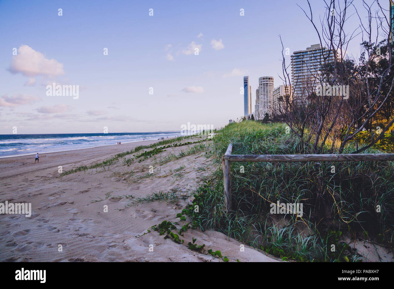 GOLD COAST, AUSTRALIA January 7th, 2015 view of Main Beach in Gold