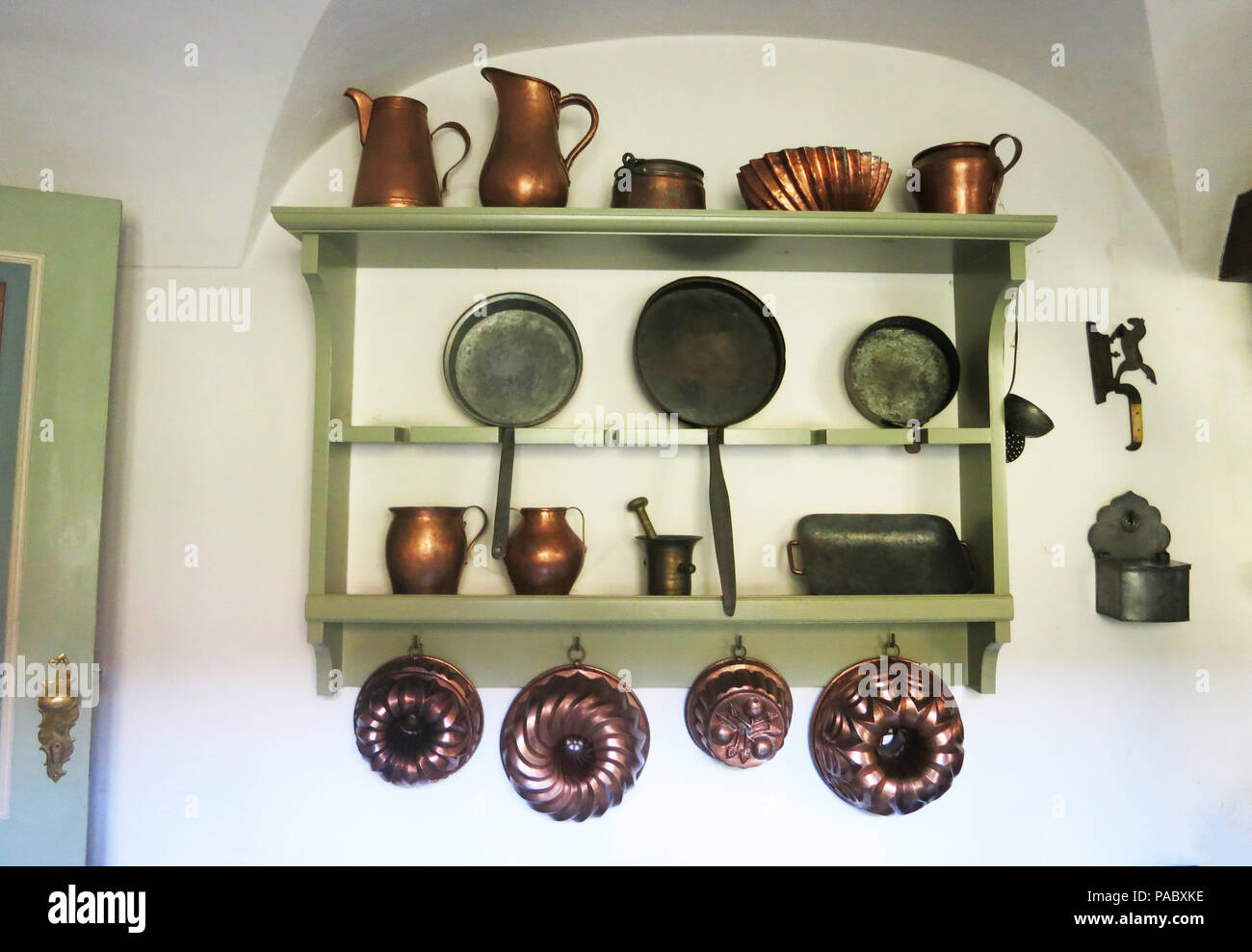 kitchen tool,  Uphagen's House, museum, Długa, Gdańsk, Pomerania, Poland Stock Photo