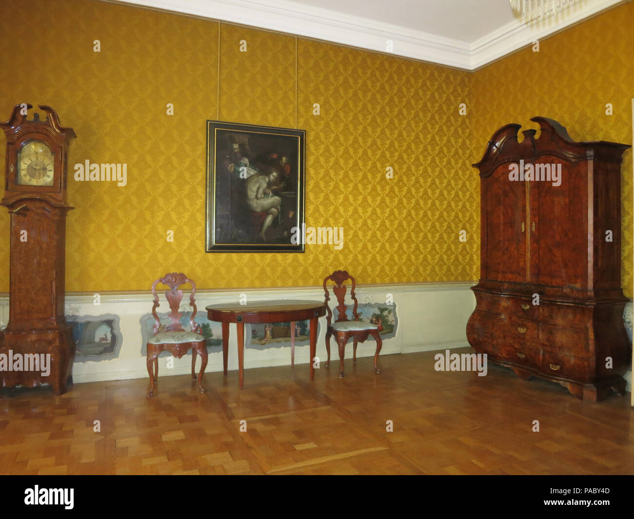 interior of Uphagen's House, museum, Długa street, Gdańsk, Pomerania, Pologne Stock Photo