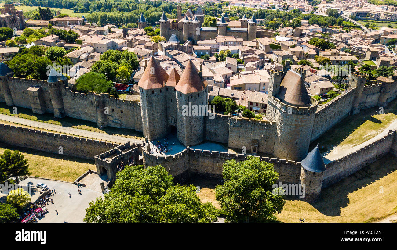 Cité de carcassonne aerial hi-res stock photography and images - Alamy