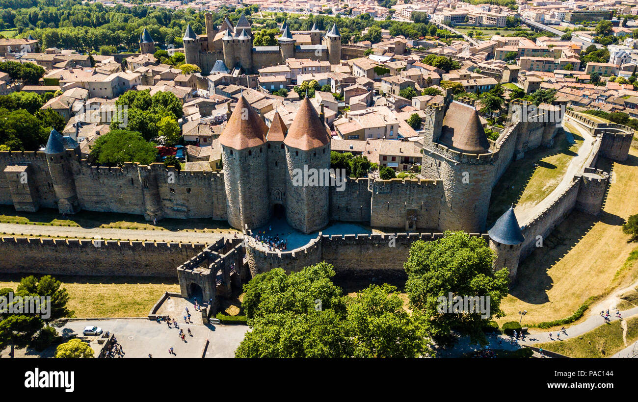 Fortified City of Carcassonne, France Stock Photo