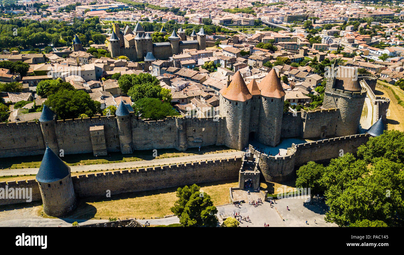 Fortified City of Carcassonne, France Stock Photo