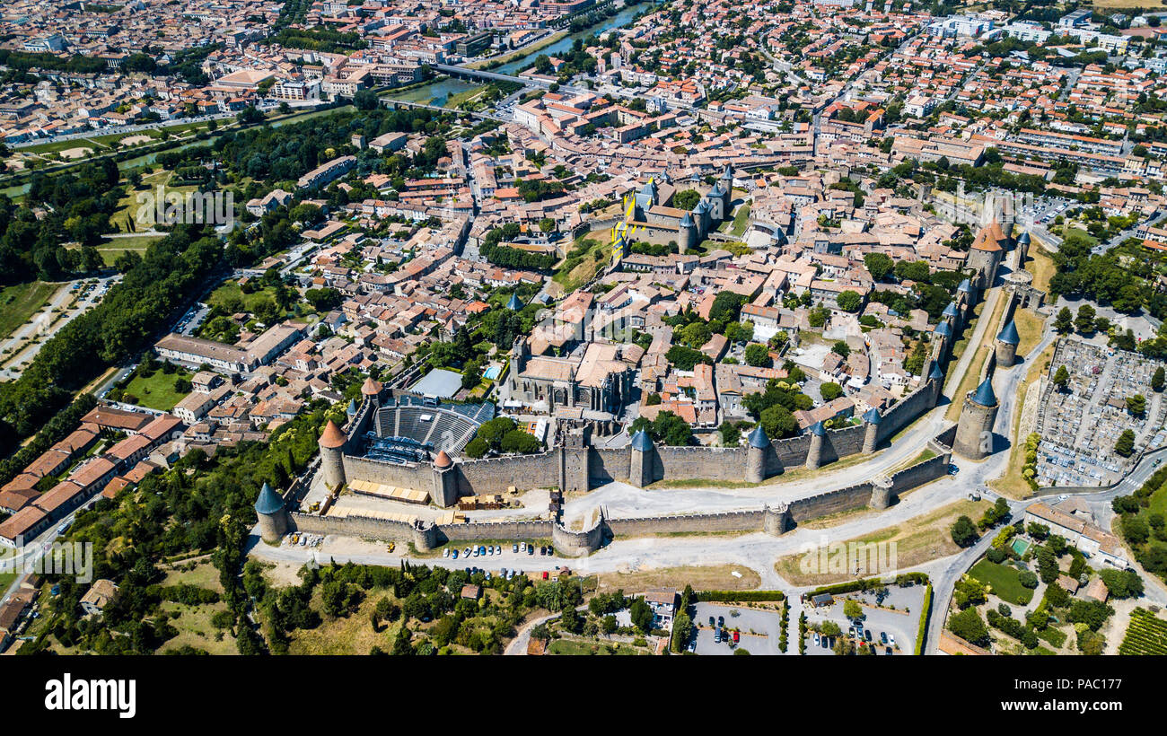 Cité de carcassonne aerial hi-res stock photography and images - Alamy