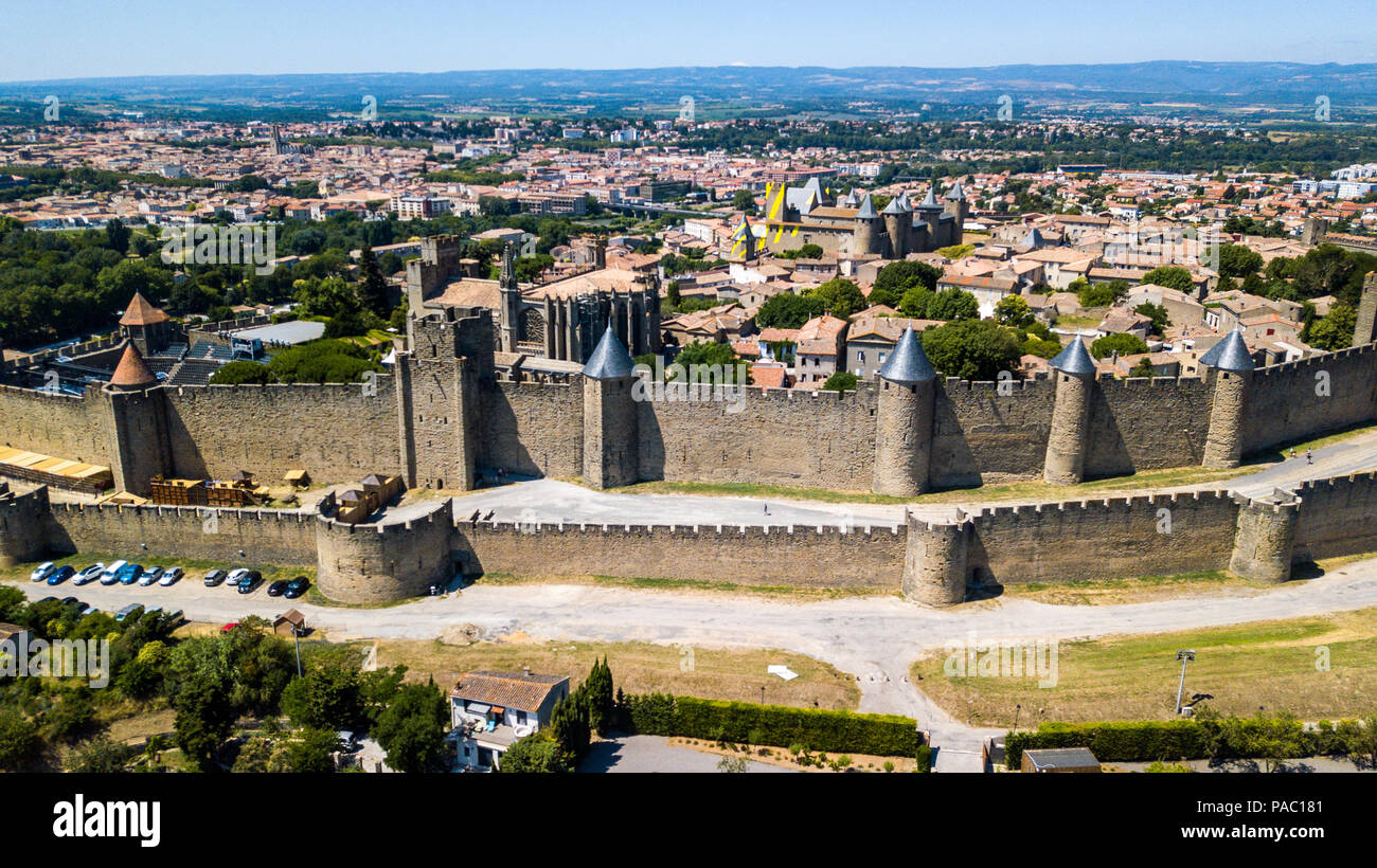 Cité de carcassonne aerial hi-res stock photography and images - Alamy