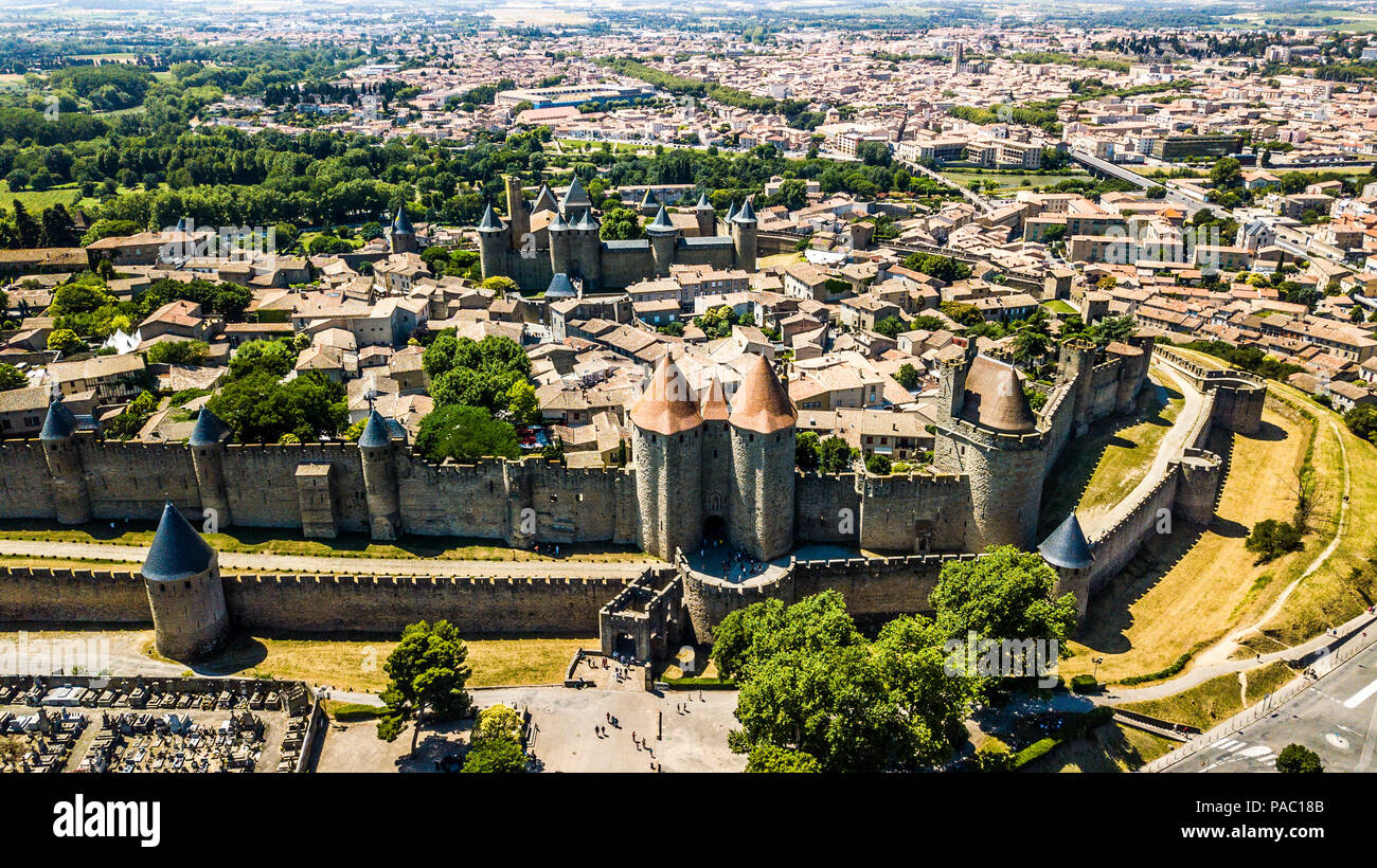 Cité de carcassonne aerial hi-res stock photography and images - Alamy