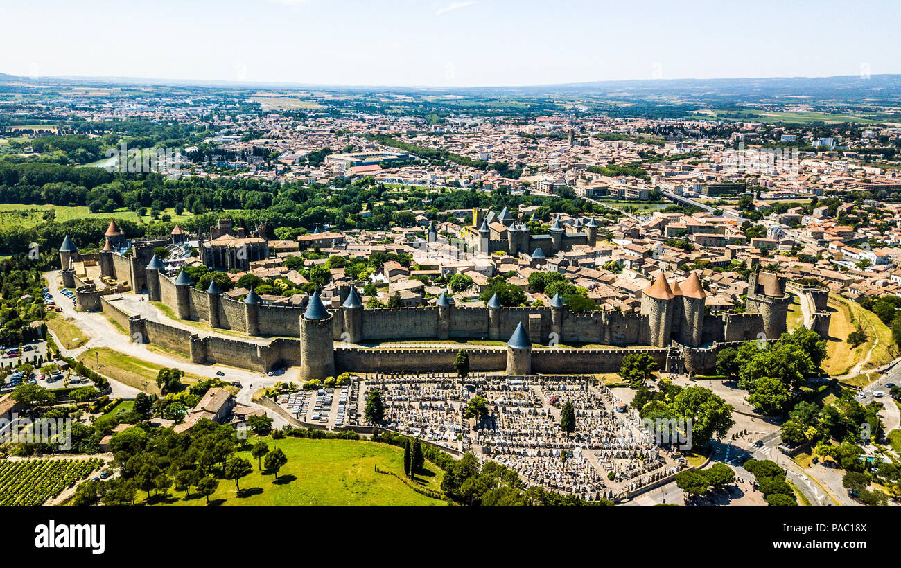 Cité de carcassonne aerial hi-res stock photography and images - Alamy
