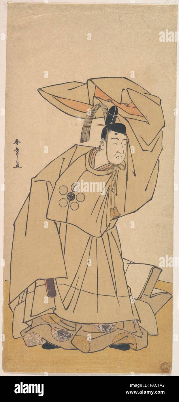 The First Nakamura Nakazo in the Role of Kanshojo. Artist: Katsukawa Shunsho (Japanese, 1726-1792). Culture: Japan. Dimensions: 12 4/5 x 5 7/8 in. (32.5 x 14.9 cm). Date: 1780. Museum: Metropolitan Museum of Art, New York, USA. Stock Photo
