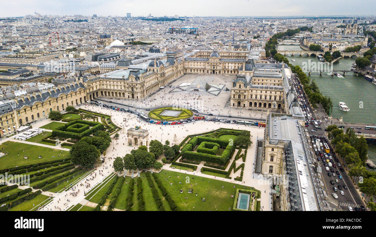 The Louvre Museum, Paris, France Stock Photo