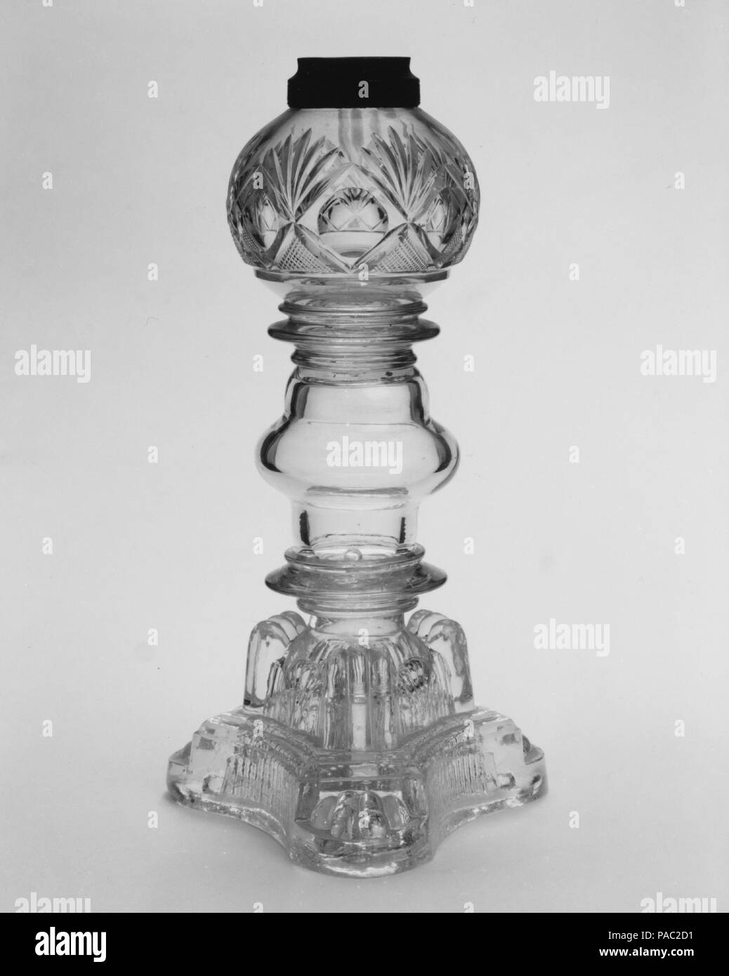 Whale Oil Lamp. Dimensions H. 9 1/8 in. (23.2 cm). Date 183040