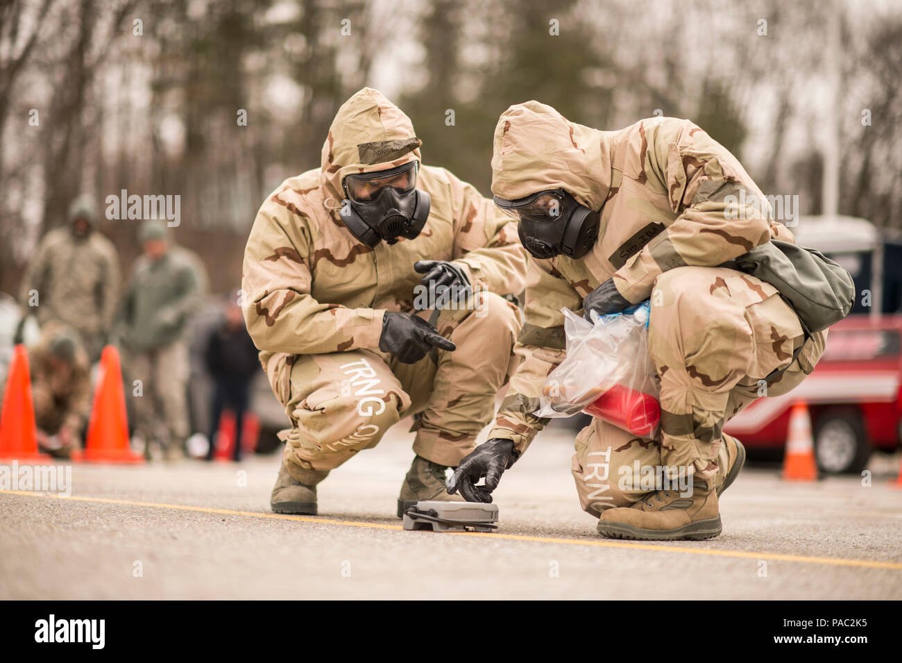 Members of the Vermont Air National Guard 158th Civil Engineer Squadron