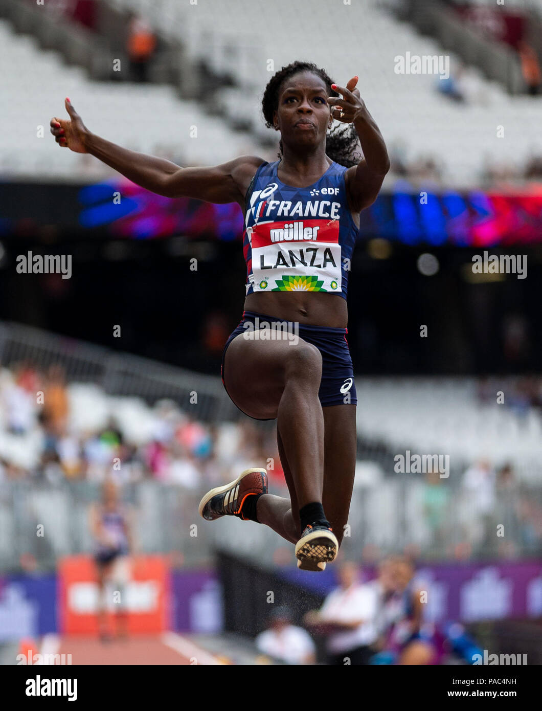 France s Angelina Lanza in action during the T44 47 64 Long Jump Women during day one of the Muller Anniversary Games at The Queen Elizabeth Stadium London Stock Photo Alamy