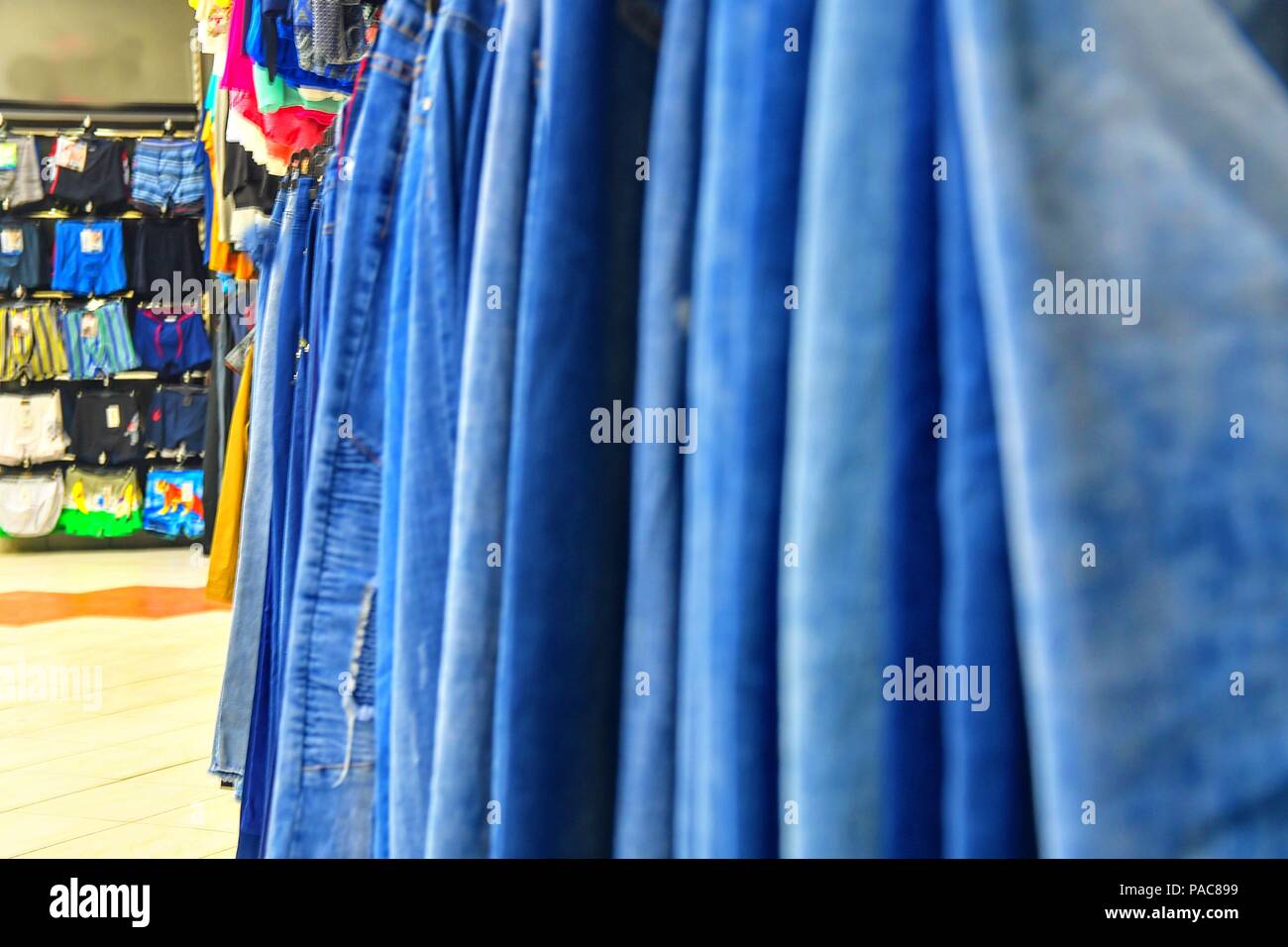 row sky blue jeans