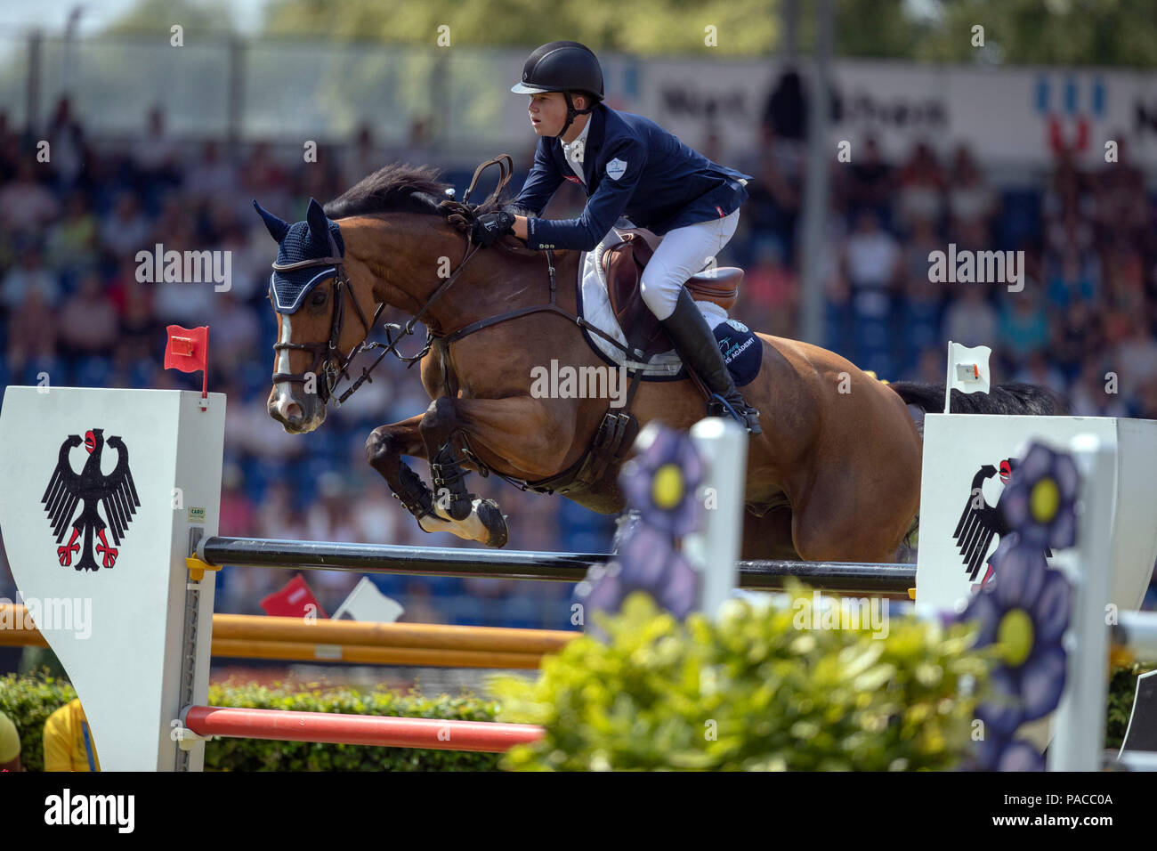 Great Britain's Harry Charles riding Victor competes at the World