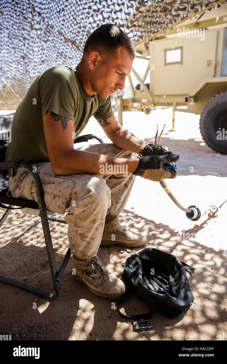 U.S. Marine Corps Cpl. James R. Smith, utilities electrician, Marine