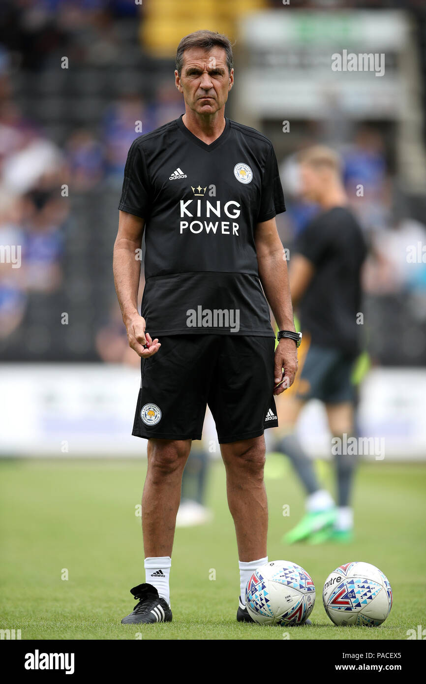 Leicester City assistant manager Jacques Bonnevay during a pre season friendly match at Meadow Lane, Nottingham. PRESS ASSOCIATION Photo. Picture date: Saturday July 21, 2018. Photo credit should read: Nick Potts/PA Wire. EDITORIAL USE ONLY No use with unauthorised audio, video, data, fixture lists, club/league logos or 'live' services. Online in-match use limited to 75 images, no video emulation. No use in betting, games or single club/league/player publications. Stock Photo
