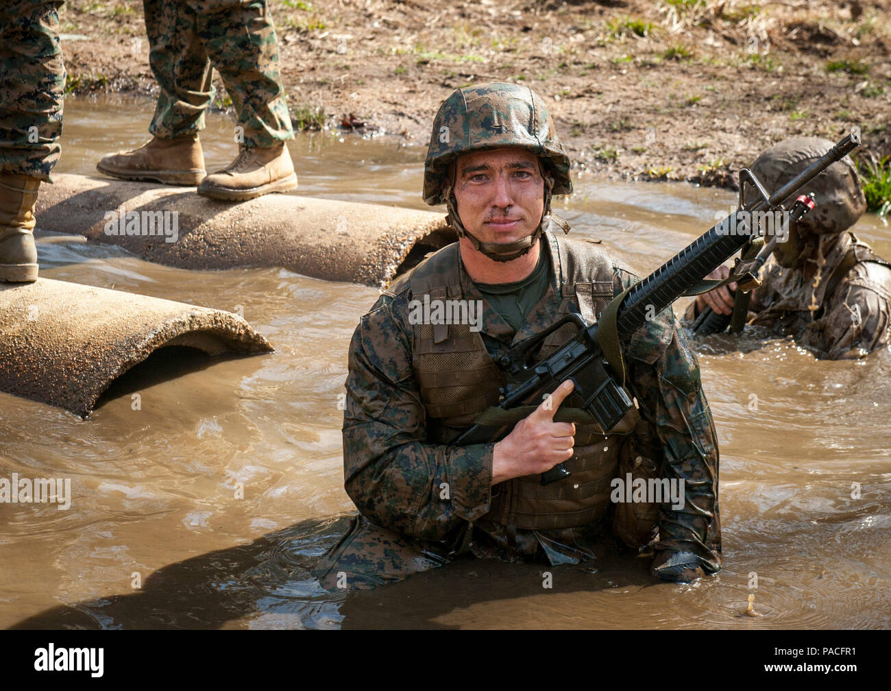 GySgt. Lucas A. Rodriguez, Charlie Company Gunnery Sergeant, poses for