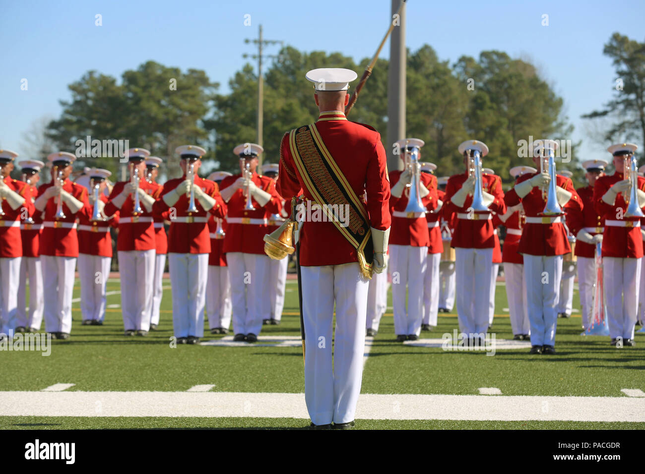 The Own” Marine Corps Drum and Bugle Crops, executes