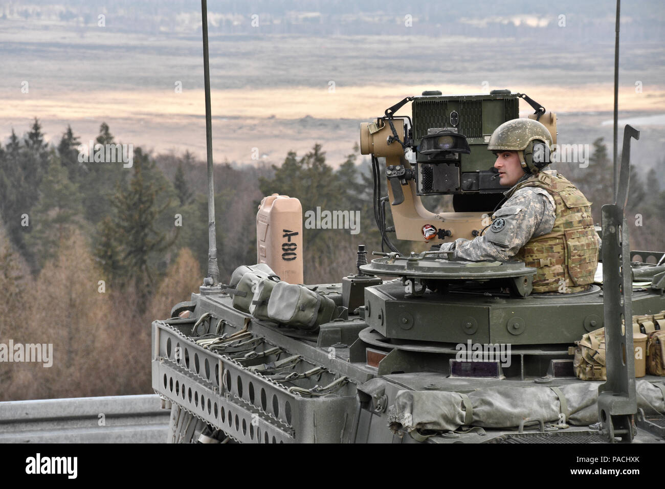 A Trooper assigned to Archer Battery, Field Artillery Squadron, 2nd