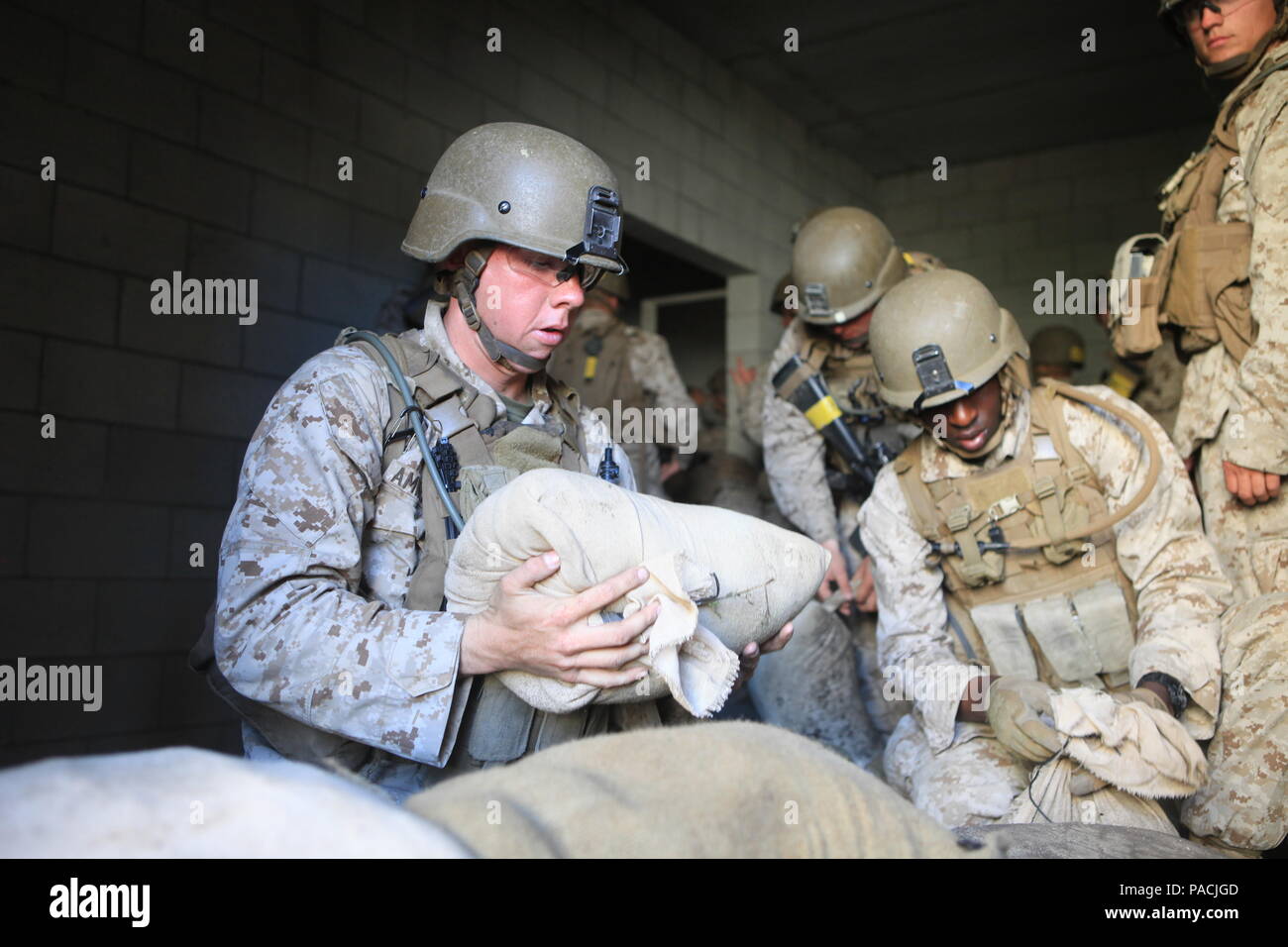 U.S. Marines with Alpha Company, Infantry Training Battalion (ITB
