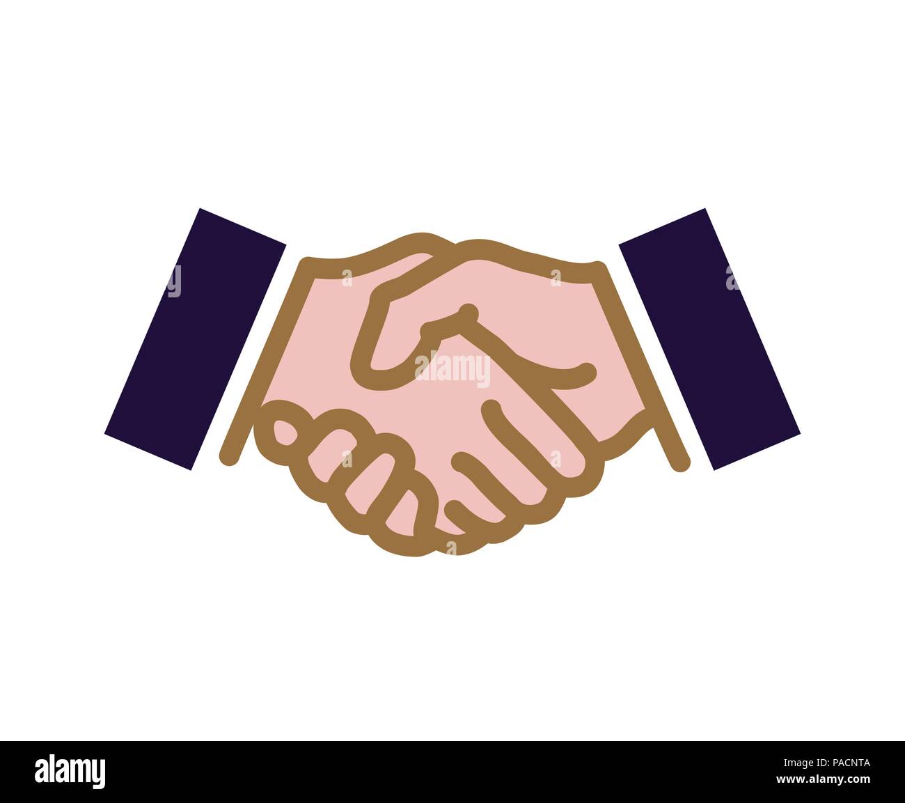 Hand shake illustration hi-res stock photography and images - Alamy