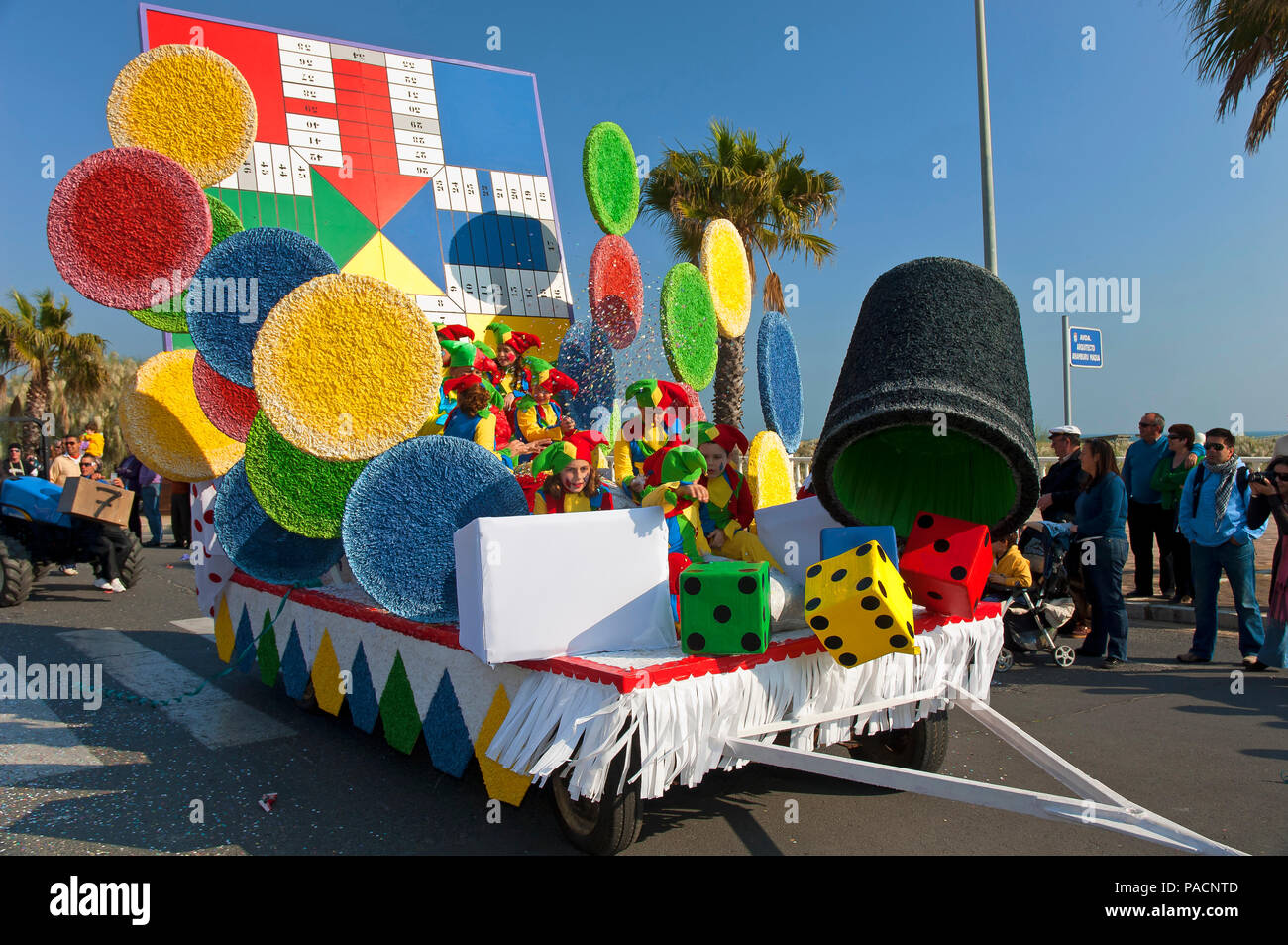 Carnival float. Parcheesi allegory. Isla Cristina. Huelva province