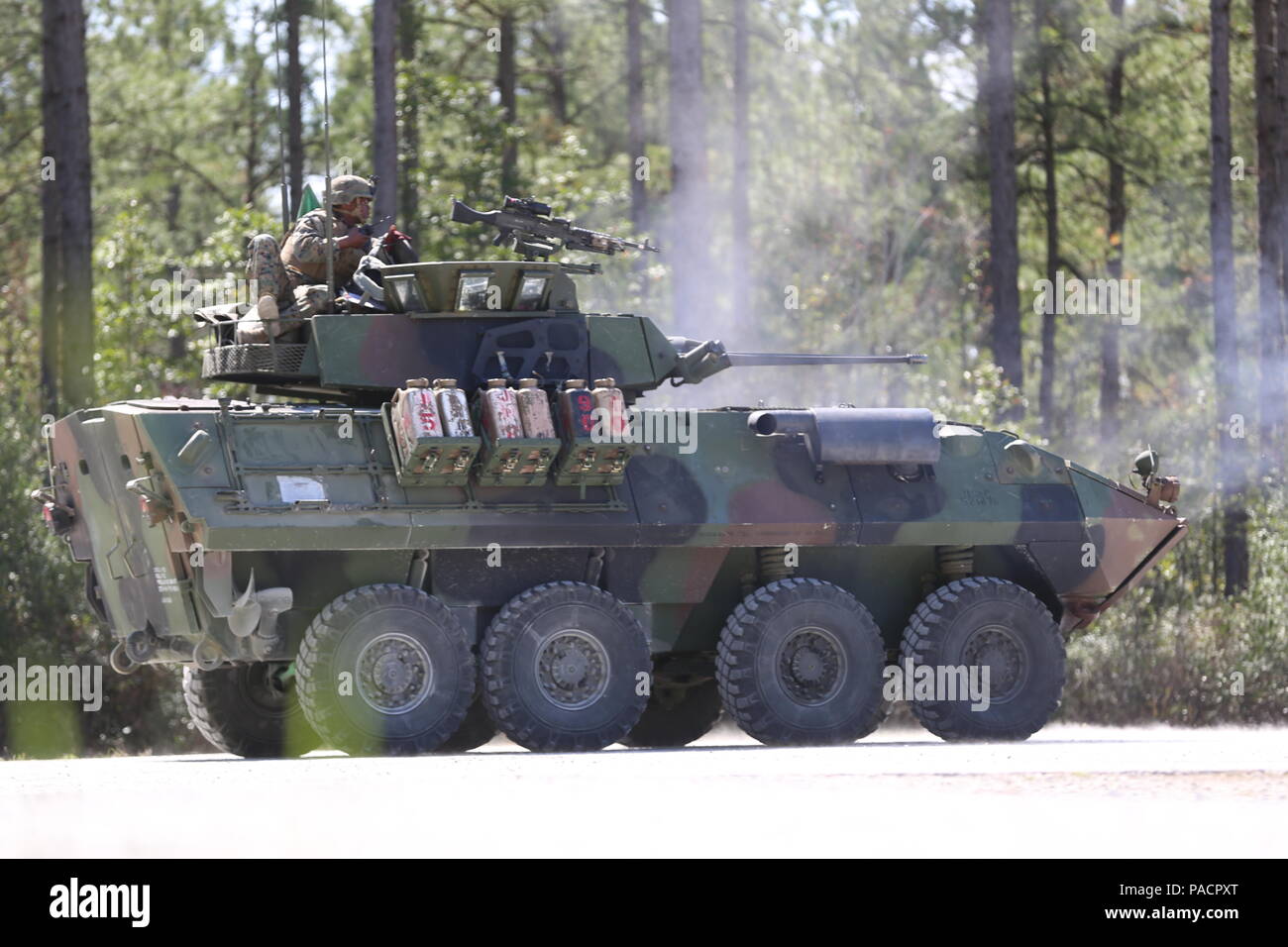 Marines operating a Light Armored Vehicle with 2nd Light Armored ...