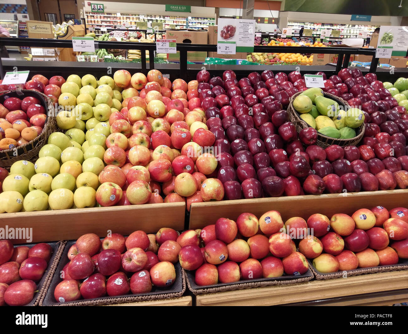 ORLANDO, USA - JUNE 30th, 2018: Fresh fruit on display in a supermarket Stock Photo