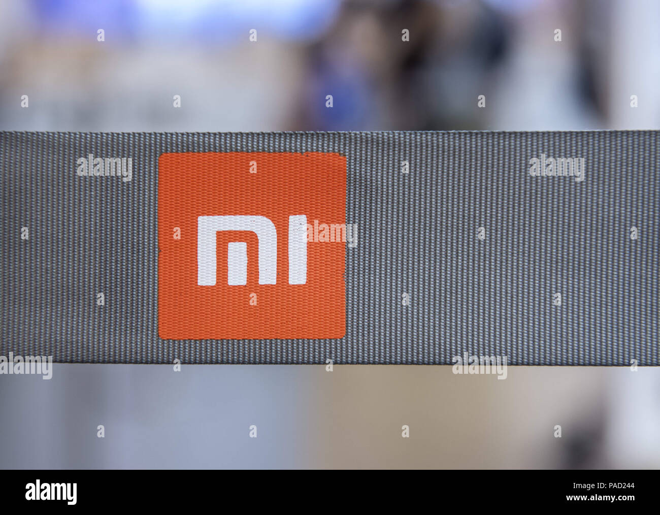 Kowloon, Hong Kong. 20th July, 2018. A Xiaomi logo is being displayed ...