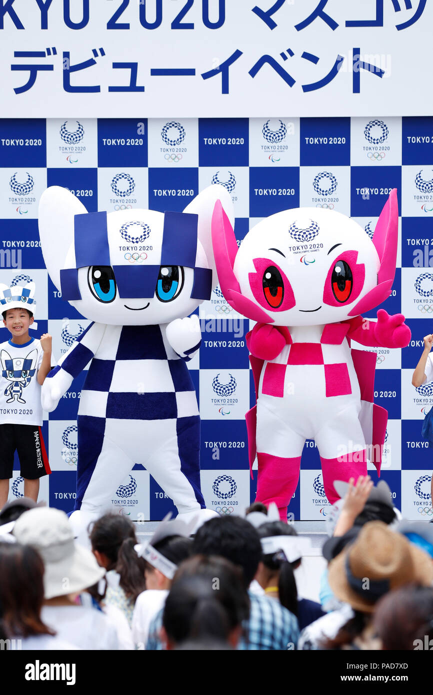 Tokyo, Japan. 22nd July, 2018. (L to R) MIRAITOWA, SOMEITY, JLUY 22 ...