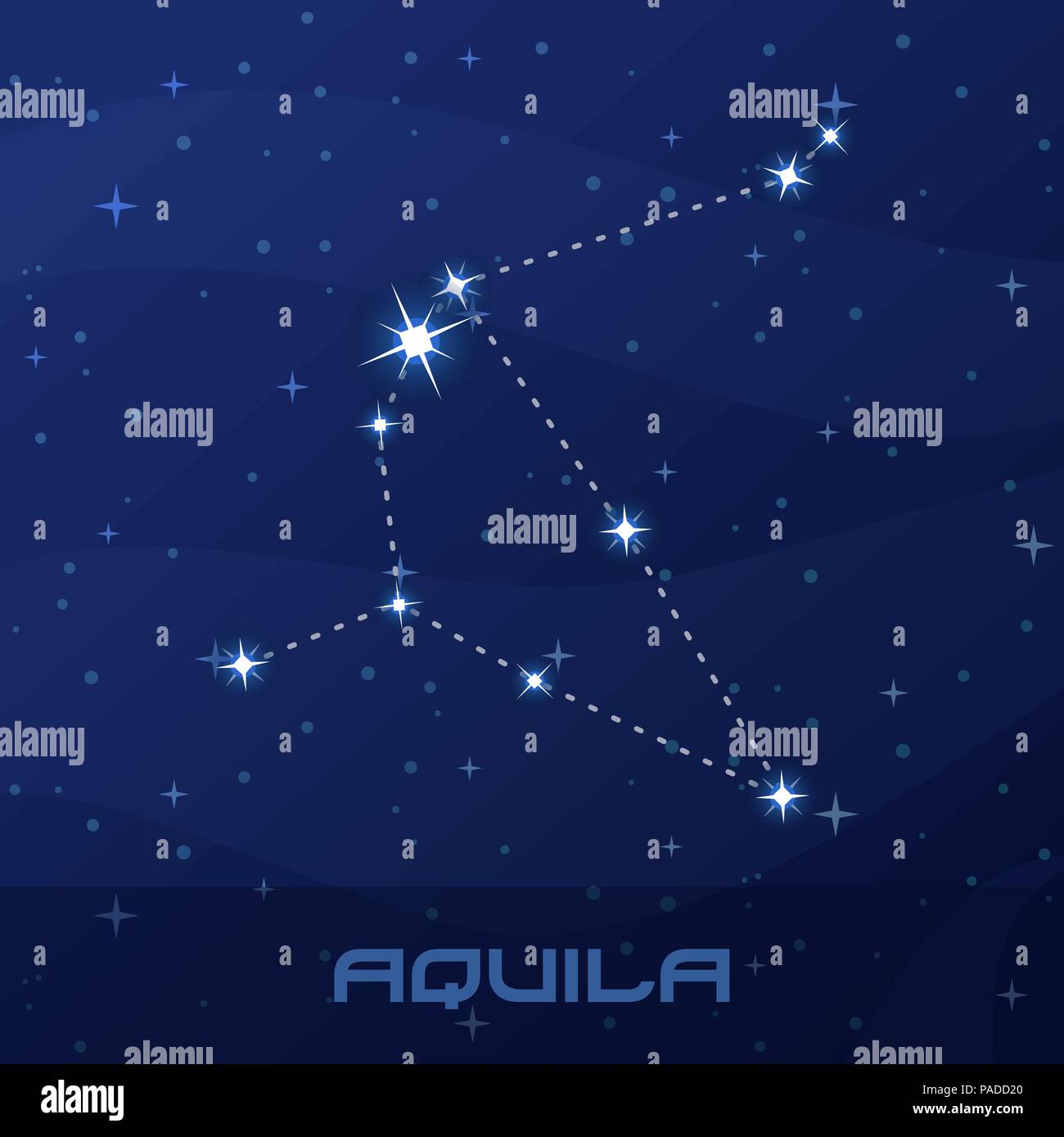 Constellation Aquila, Eagle, night star sky Stock Vector Image & Art
