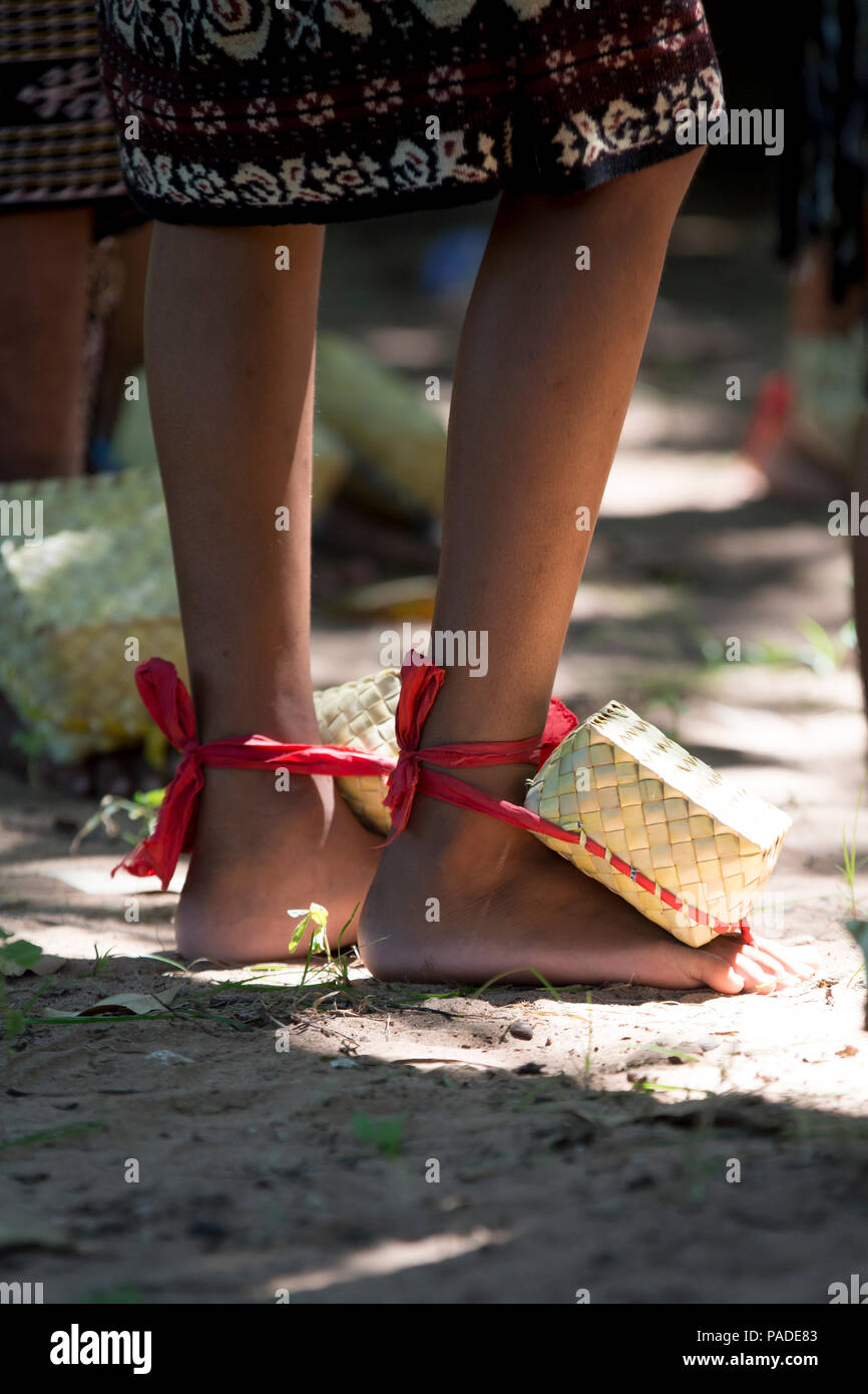 Ankle adornment, dancers, Seba Savu, Indonesia Stock Photo
