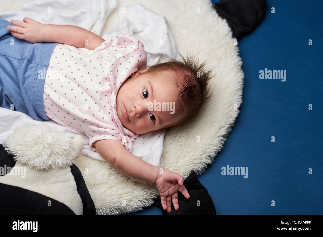 Infant boy laying on pillow hires stock photography and images Alamy