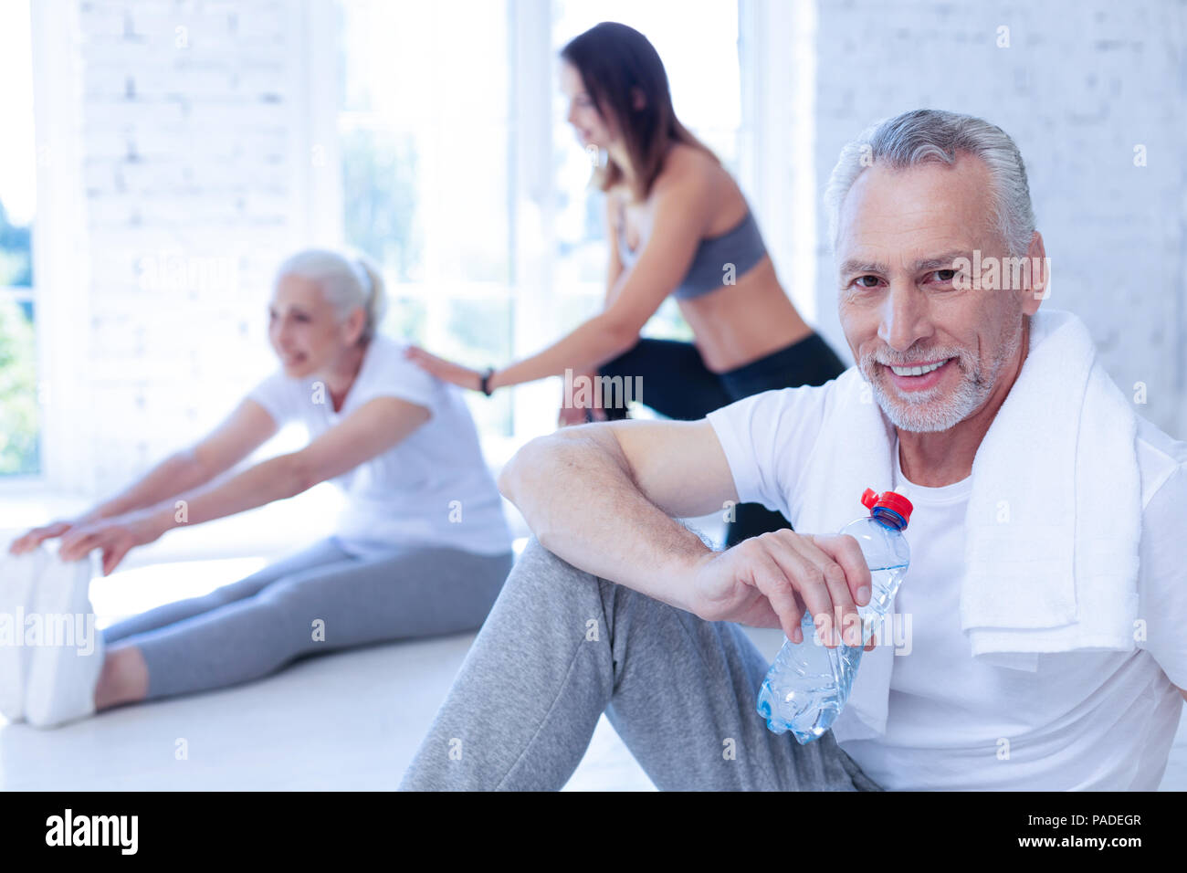 Handsome Grey Haired Man Looking At Camera Stock Photo 212967799