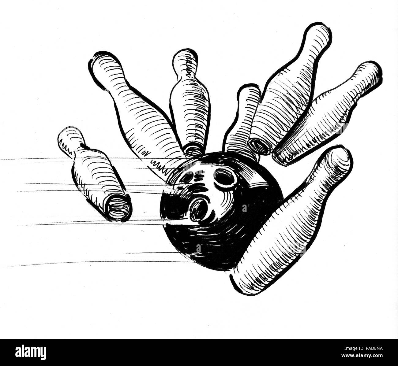 Bowling pins Black and White Stock Photos & Images Alamy