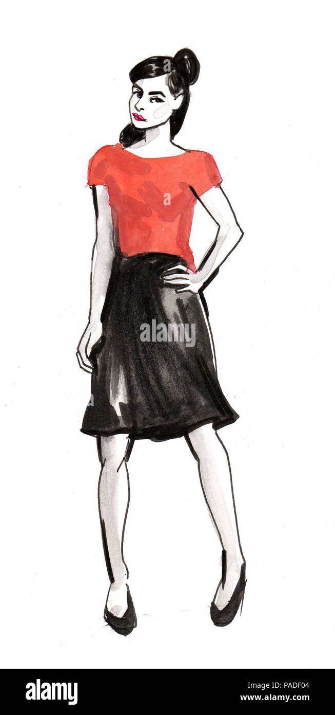 Fashion sketch stock illustration Illustration of gorgeous  51862619