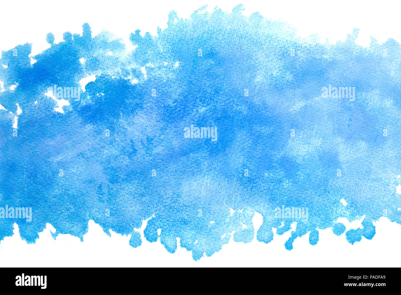 Blue Sky Watercolor Abstract Or Grunge Vintage Paint Background