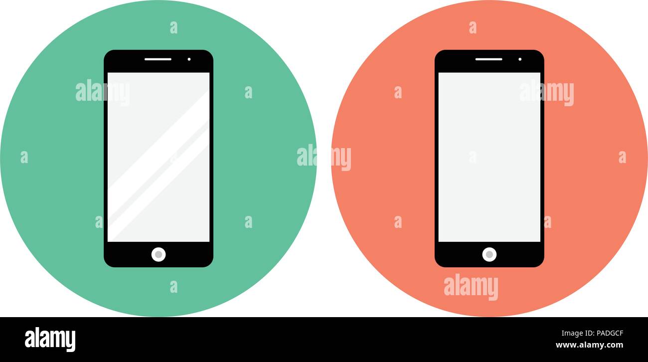 Mobile phone icon on a white background Stock Vector