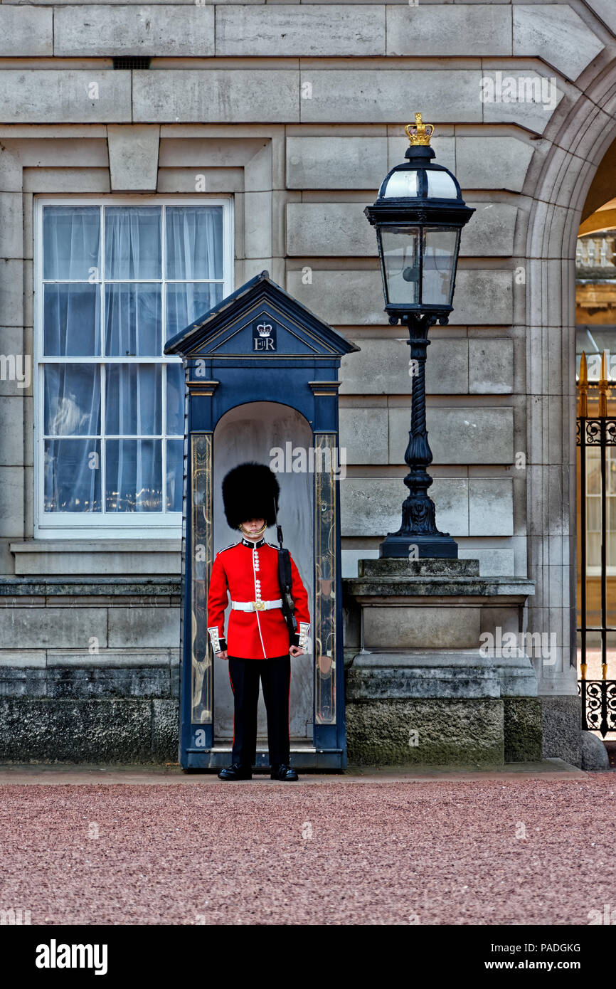 Grenadier Guards. London. Buckingham Palace. Buckingham Palast Stock Photo